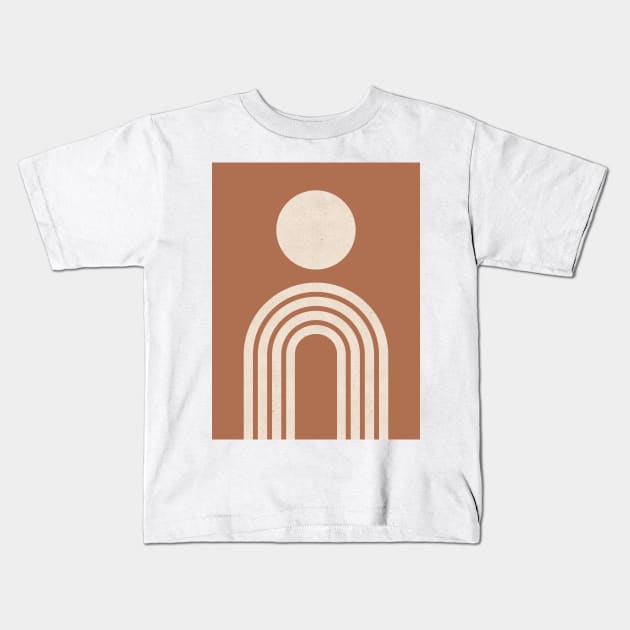 Mid-Century Modern - Terracotta Kids T-Shirt by moonlightprint